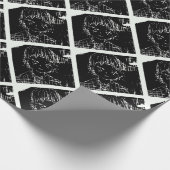 Animes Manga Alltagsschwarz Projekt Geschenkpapier (Ecke)