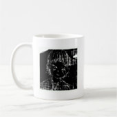Animes Manga Alltagsschwarz Projekt Kaffeetasse (Links)