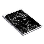 Animes Manga Alltagsschwarz Projekt Notizblock (Rechte Seite)