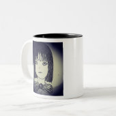 Animes Manga Girl in dunkler Stimmung yaei zeichne Zweifarbige Tasse (Vorderseite Links)