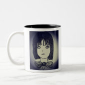 Animes Manga Girl in dunkler Stimmung yaei zeichne Zweifarbige Tasse (Links)