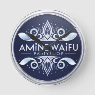 Animewaifupartyshop Runde Wanduhr