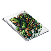 Animierte Bären fahren mit einem grünen Auto Notizblock (Rechte Seite)