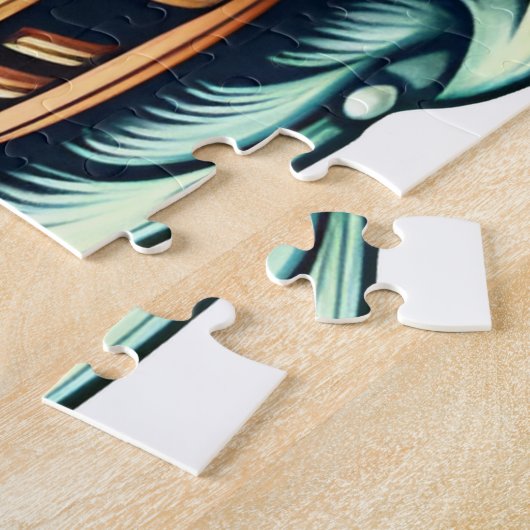 Animierte Bären fahren mit einem grünen Auto Puzzle (Seite)