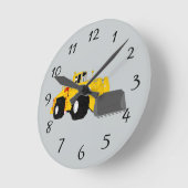 Animierte Bauausrüstung Runde Wanduhr (Winkel)