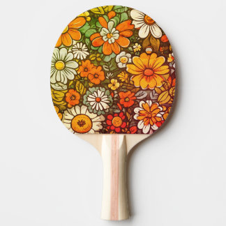 Animierte Blumenanordnung Tischtennis Schläger