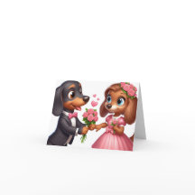 Animierte Dackel Valentine Card