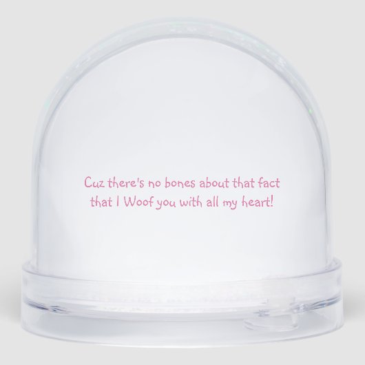 Animierte Dackel Valentine Schneekugeln (Rückseite)