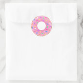 Animierte Donuts Runder Aufkleber (Tasche)