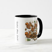 "Animierte Eichhörnchen sammeln Nuts" Tasse (VorderseiteRechts)