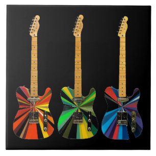 Animierte elektrische Gitarren Fliese