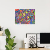 Animierte Farbe, 24x18 Poster (Heimbüro)