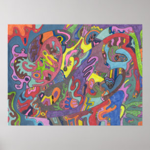 Animierte Farbe, 24x18 Poster