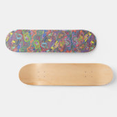 Animierte Farbe, originell abstrakt Skateboard (Horizontal)