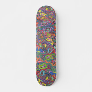 Animierte Farbe, originell abstrakt Skateboard