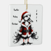 Animierte Gotische Entenschmuck Keramikornament (Rechts)