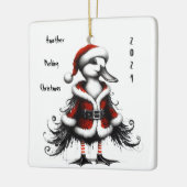 Animierte Gotische Entenschmuck Keramikornament (Links)