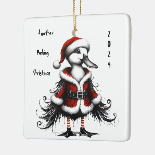 Animierte Gotische Entenschmuck Keramikornament (Links)