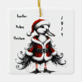 Animierte Gotische Entenschmuck Keramikornament (Vorderseite)