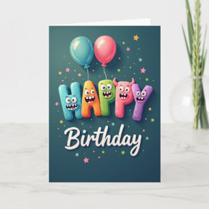 Animierte Happy-Birthday-Karte Karte
