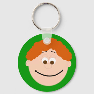 Animierte Jungs sehen rotes Haar lächeln Schlüsselanhänger