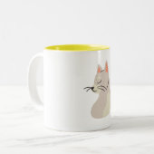 Animierte Katze Zweifarbige Tasse (Vorderseite Links)