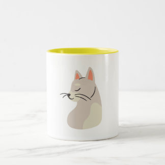 Animierte Katze Zweifarbige Tasse