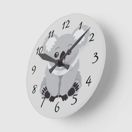 Animierte Koala-Bärenuhr Runde Wanduhr (Winkel)