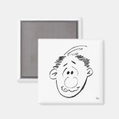 Animierte Mans Gesicht Emotionen Gesichter Magnet (Vorderseite/Rückseite)