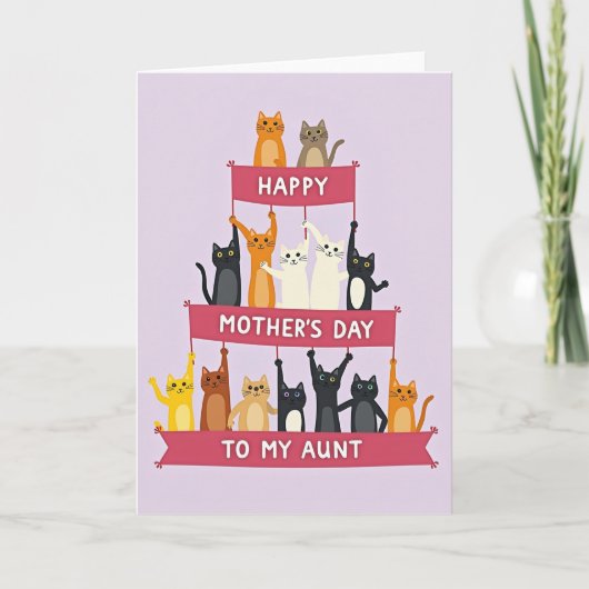 Animierte Muttertagskarte mit Katzen Karte (Vorderseite)