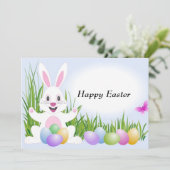 Animierte Ostersonne individuelle Einladung (Stehend Vorderseite)