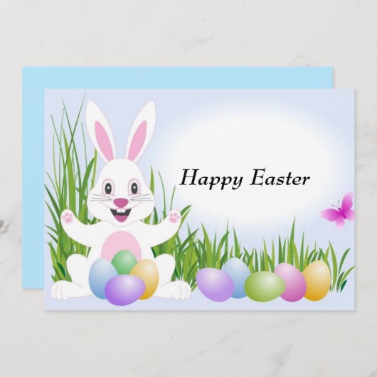 Animierte Ostersonne individuelle Einladung (Vorne/Hinten)