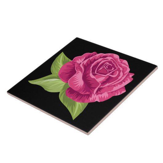 Animierte Rosa Rose Fliese (Seite)