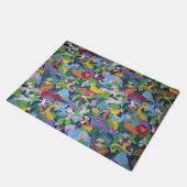 Animierte Safari-Tiere Fußmatte (Schrägansicht)