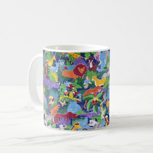 Animierte Safari-Tiere Kaffeetasse (Vorderseite Links)