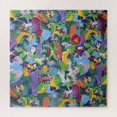 Animierte Safari-Tiere Puzzle (Horizontal)