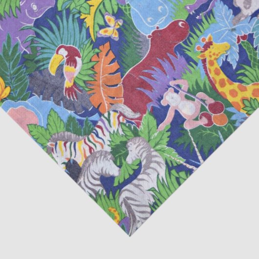 Animierte Safari-Tiere Seidenpapier (Detail)