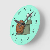 Animierte Schneckenklemme Runde Wanduhr (Winkel)