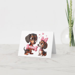 Animierte Valentinskarte mit Dachshund Karte