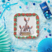 Animierte Weihnachts-Sphynx Pappteller (Party)