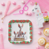 Animierte Weihnachts-Sphynx Pappteller (Party)