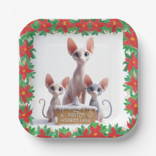 Animierte Weihnachts-Sphynx Pappteller