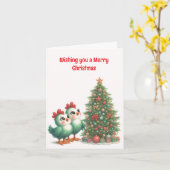 Animierte Weihnachtskarte für Hühner Karte (Gelbe Blume)