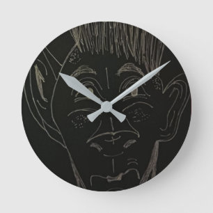 Animierter Cartoon Runde Wanduhr