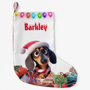 Animierter Dachshund Kleiner Weihnachtsstrumpf