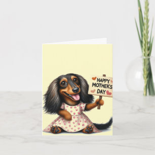 Animierter Dachshund Muttertag  Karte