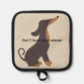 Animierter Dachshund Topflappen (Vorderseite)