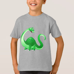 Animierter grüner Dinosaurier T-Shirt