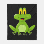 Animierter grüner Frosch Fleecedecke (Vorderseite)