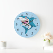 Animierter Hai Große Wanduhr (Zuhause)